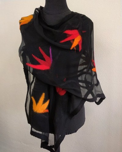 Strelizia - Felt Scarf by Gaia Lina