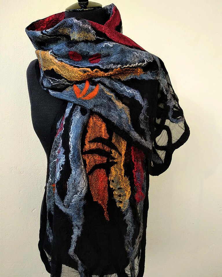 Sunset - Felt Scarf by Gaia Lina