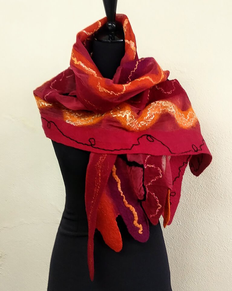 Aurora - Felt Scarf by Gaia Lina