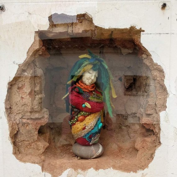 Felt Spirit Doll - display on wall