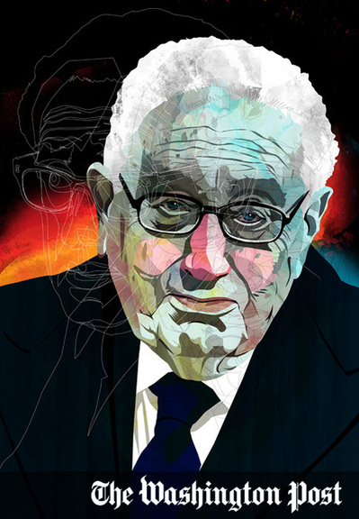 The Washington Post, Illustration portrait, Kissinger