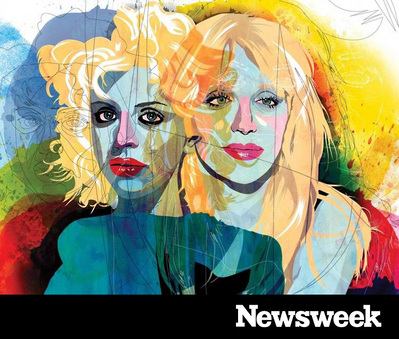 Newsweek magazine, illustration, Courtney Love