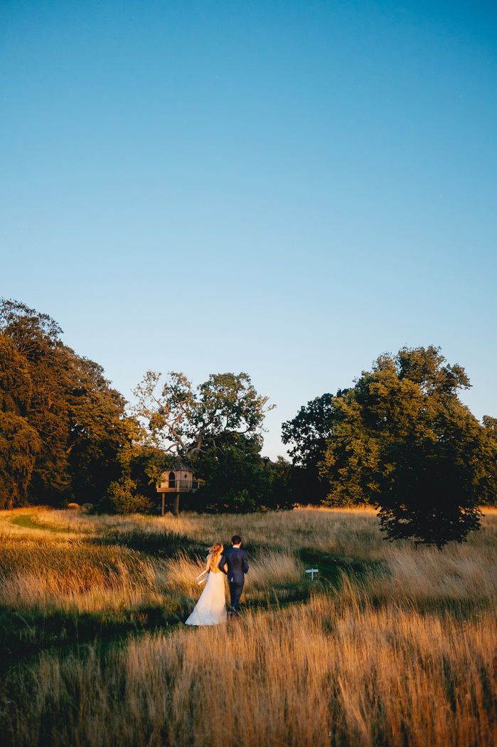 Narborough Hall Gardens Bride & Groom