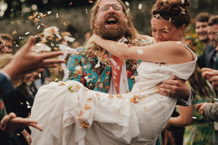 Scottish Borders Humanist Forest Wedding Petal Confetti throw
