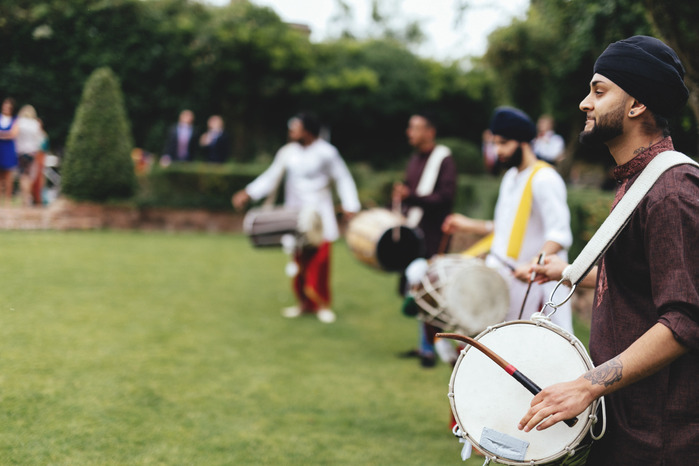 Northbrook Park Surrey Wedding Photography Indian Drummers