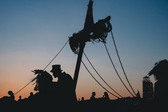 Sunken Pirate Ship Desert European Burning Man Wedding Photography Couple