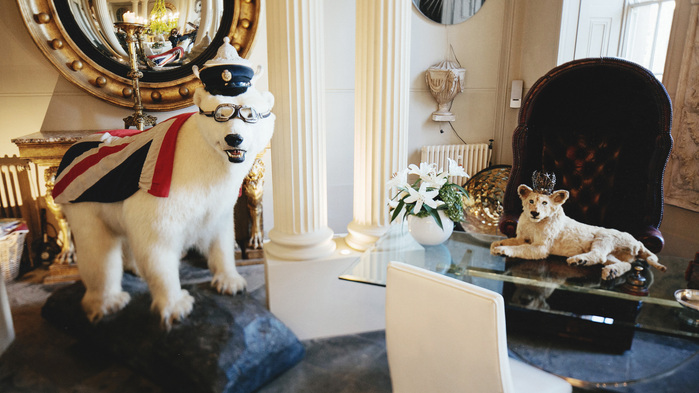 Aynhoe Park Stuffed Polar Bear and Lion