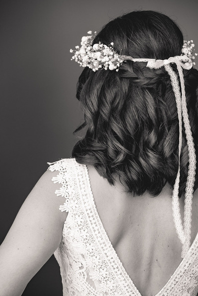 Brautportrait während einer Hochzeit in Griechenland. Hochzeitsfotografie