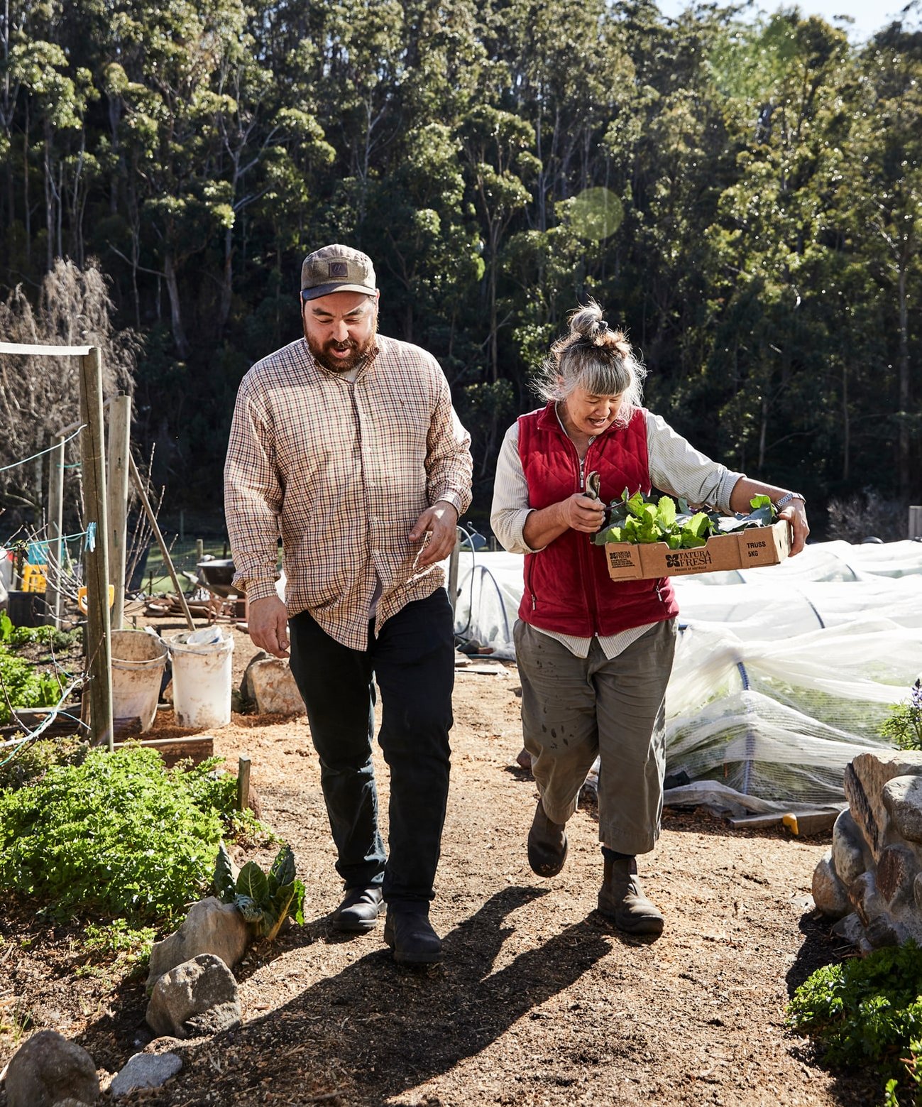 Lifestyle photography by Nic Gossage photographs chef and producer in Hobart, Tasmania