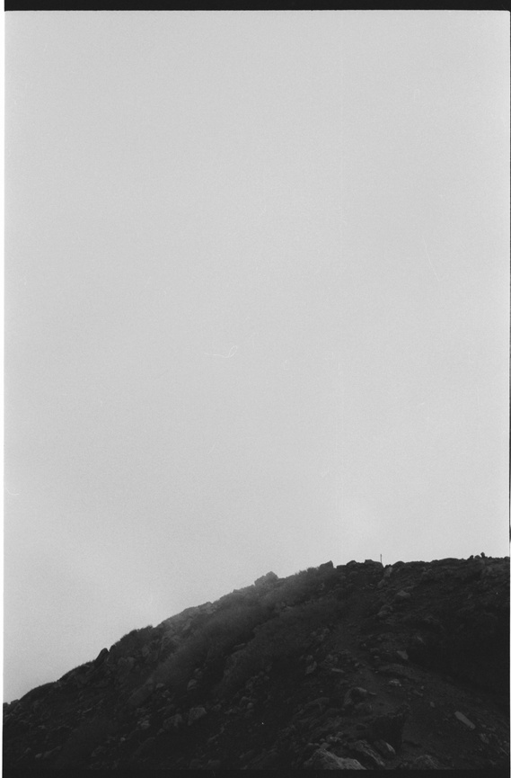 Photographie de l'Etna en argentique en noir et blanc