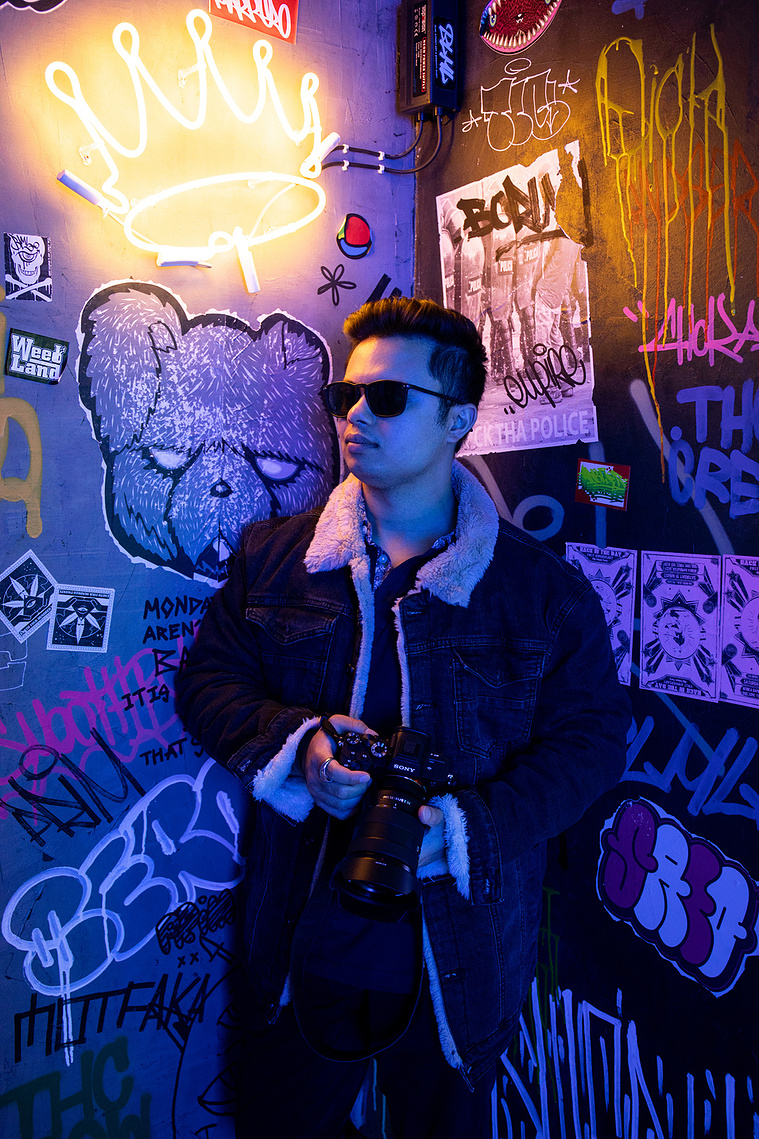 Portrait of Me taken by another photographer inside a photo studio 