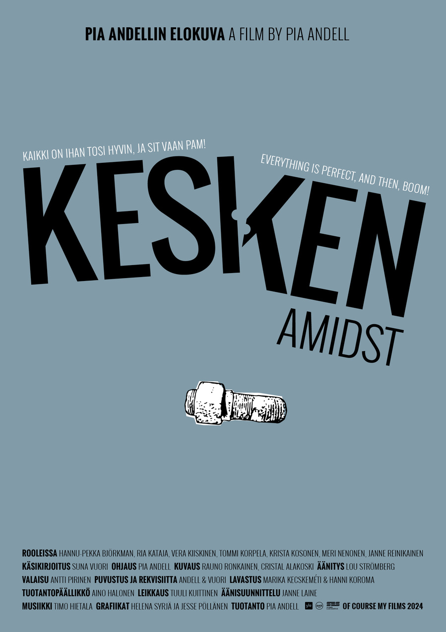 KESKEN / AMIDST, 2024


LOGLINE The dinner of seven is no picnic. 

ONE LINER IN ENGLISH Everything is perfect, and then, boom. 

FILM SYNOPSIS IN ENGLISH Middle-aged friends having dinner: Amidst friends there are things you can talk about and things you