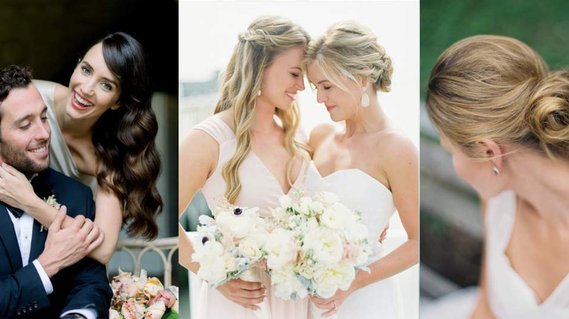 Bridal hairstyle, styled by asian wedding hairstylist in Vancouver WA, glam wave, soft wave and updo.