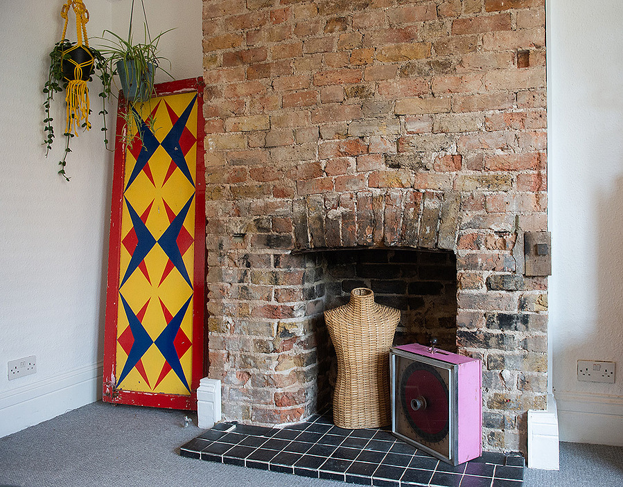 stone fireplace vintage fairground sign LOCATION HOUSE KENT LOCATION HOUSE SHOOT LOCATION LOCATION AGENCY MARGATE LOCATION BROADSTAIRS LOCATION RAMSGATE LOCATION PHOTOGRAPHIC LOCATION FILMING LOCATION