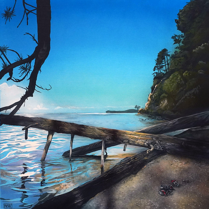 Paul X Walsh
Wattle Bay
760 x 760mm
Acrylic, spray paint on canvas
NFS