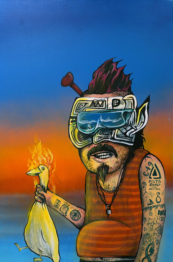 Paul X Walsh
Delta Variant
500 x 760mm
Acrylic, spray paint on canvas
$220