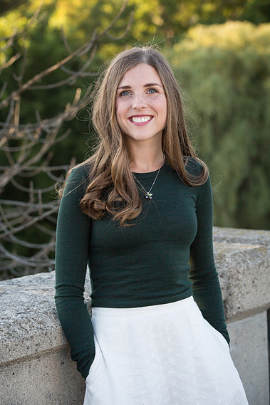Photo of Alyssa Hutchings. Illustrator and Comic Artist Alyssa Hutchings outdoors Guelph.