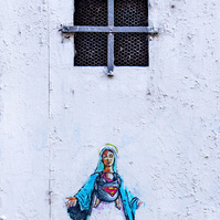 Cartoon of the Virgin Mary