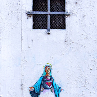 Cartoon of the Virgin Mary
