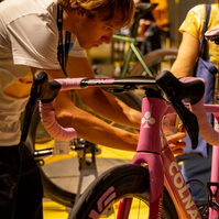 Tadej Pogacar's pink Colnago 