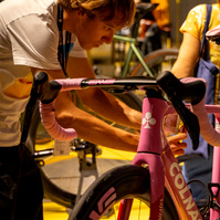Tadej Pogacar's pink Colnago 
