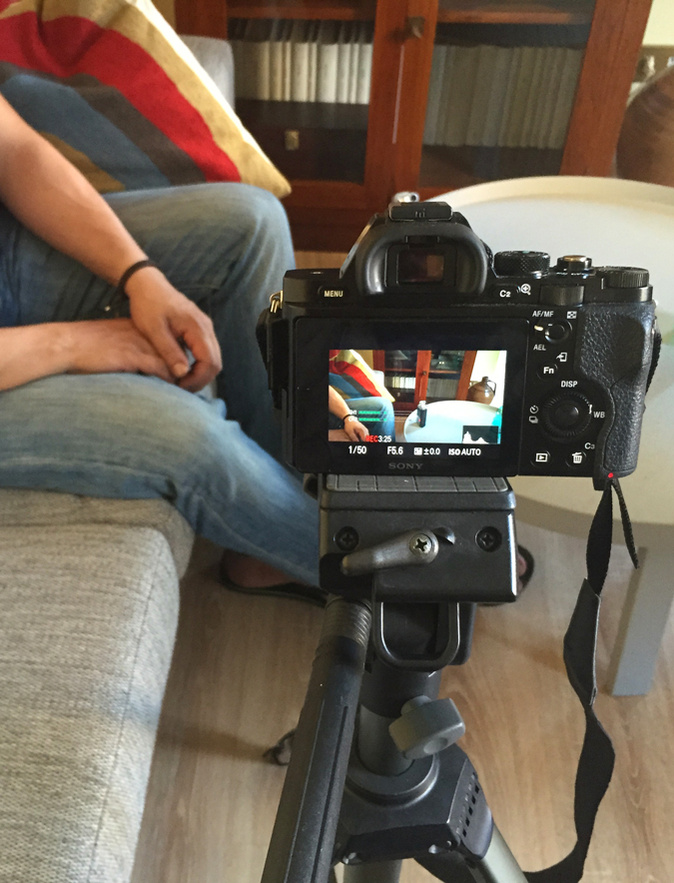 Ann Daly, Madrid, April 2015, location work: Conversations and Specters Project. Conversation with "P" June, 2015, Rome. Real Academia Bellas Artes de España, Roma. Contemporary Art, Video and Sound Installation and Photograp