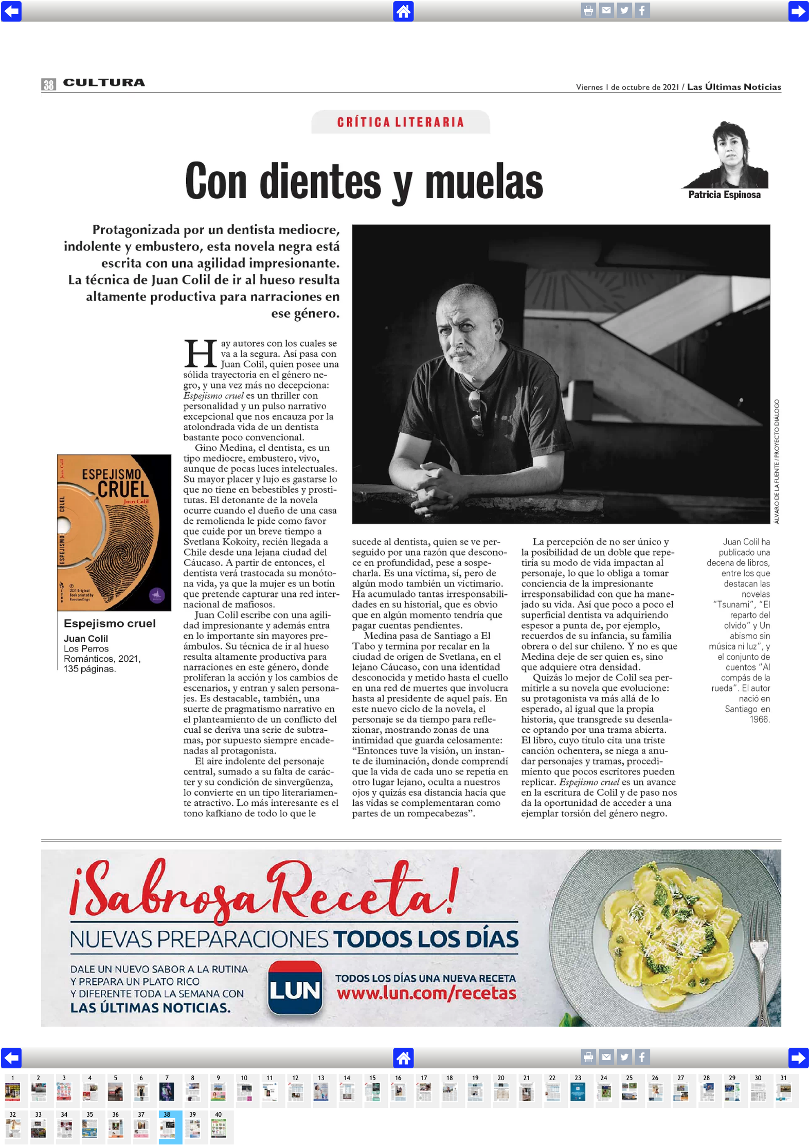 Juan Colil, diario Las Últimas Noticias