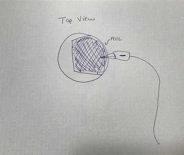 Top view of the compact mirror assembly.