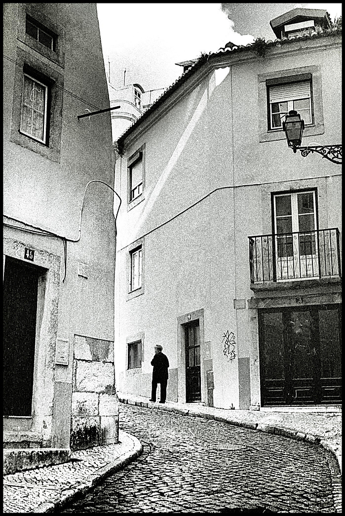 a Portuguese woman in the streets of Lisbon