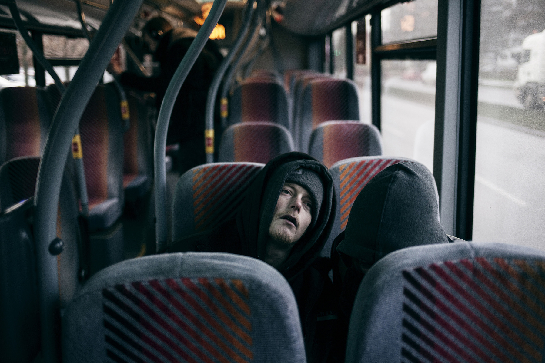 Martin and Lina on they way to the heroin clinic. Aarhus council is operating a clinic, that gives free heroin to the most vulnerable drug addicts.