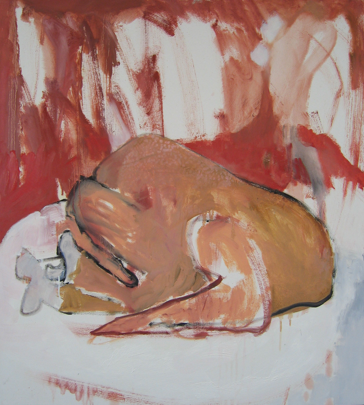 Dinner, oil on canvas, 40 x 36 inches