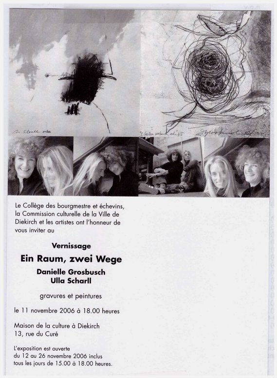 Ein Raum zwei Wege, an exhibition by Danielle Grosbusch and Ulla Scharll