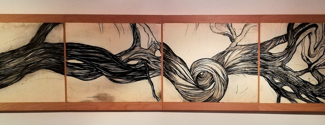 Die Hoffnung stirbt zuletzt, one of Danielle Grosbusch's biggest and most impressive artworks