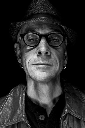 Gritty black and white portrait photo of Rick Morris from the series Exteriors by Kelly Castro