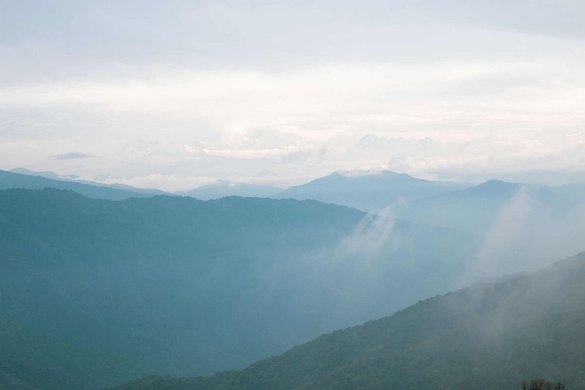 Cloud over the Singalila forest range