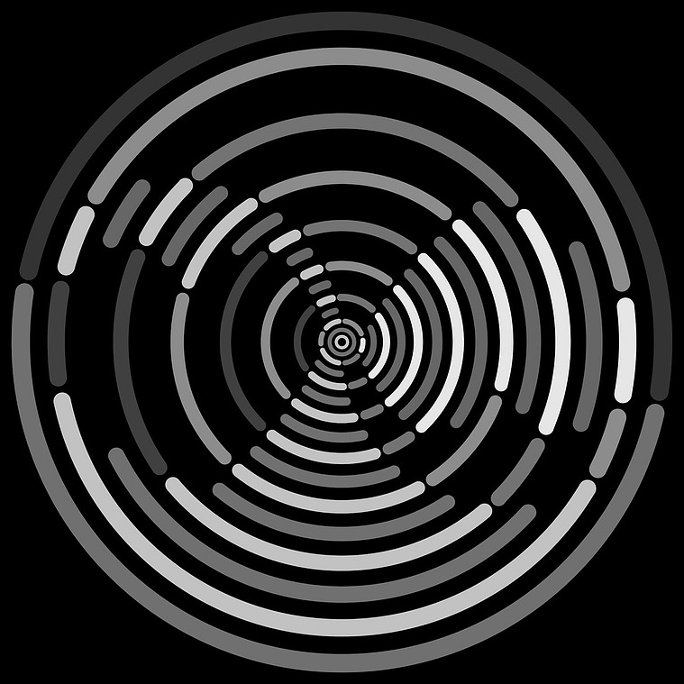 Hearts ripple black and white NOW