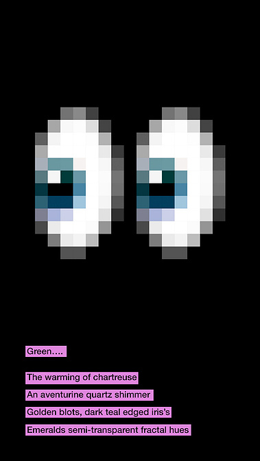 green eyes, Stanza, Pink Rectangle