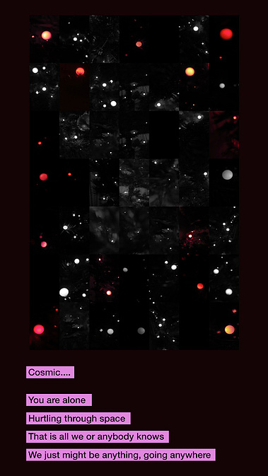 Space Cosmic Photo Collage Pink Rectangle Art Portfolio John Waddington Artist Four Step Stanza Artwork