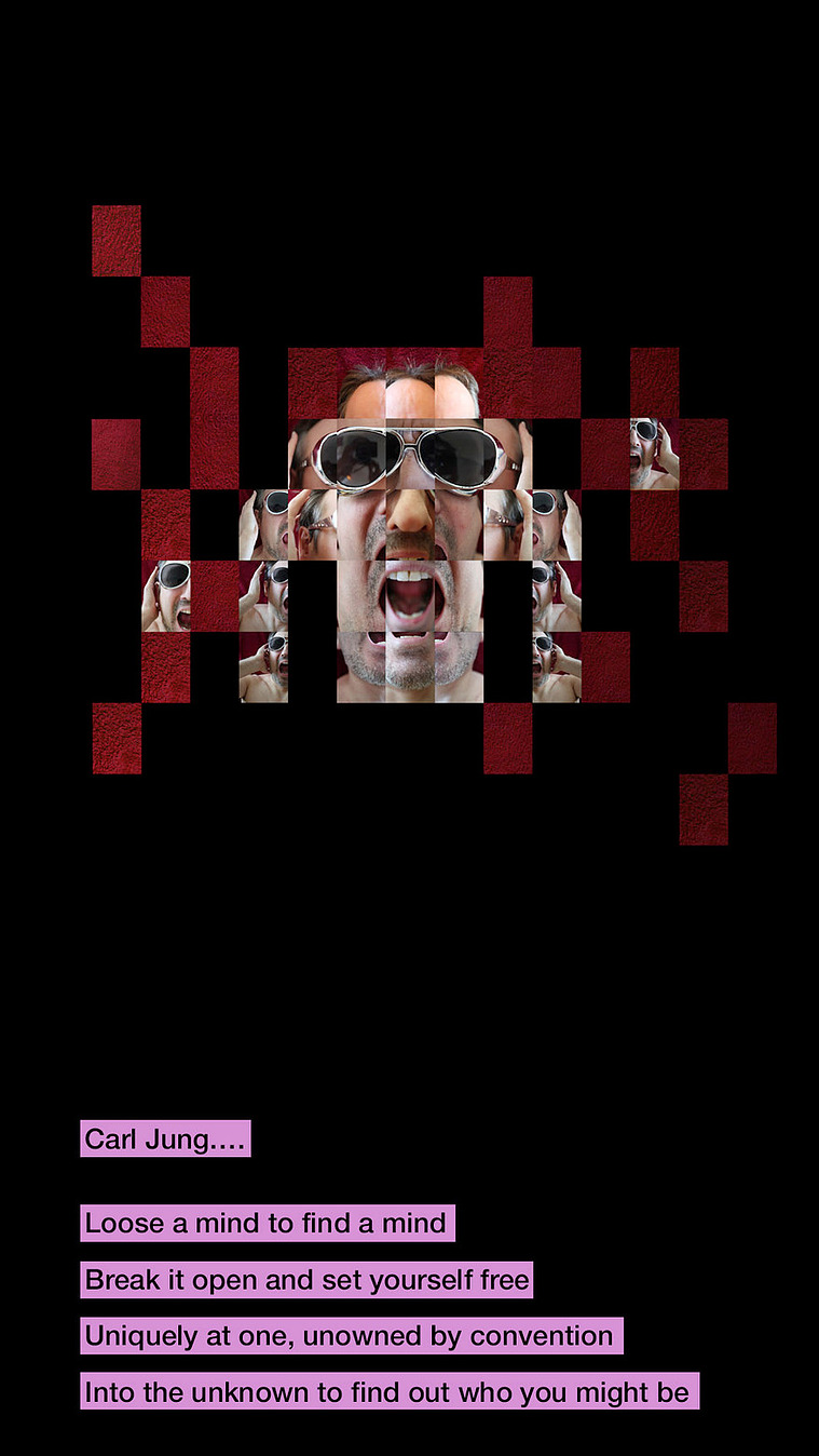 Scream, Carl Jung, individuation, Photo Collage, Elvis Sun glasses