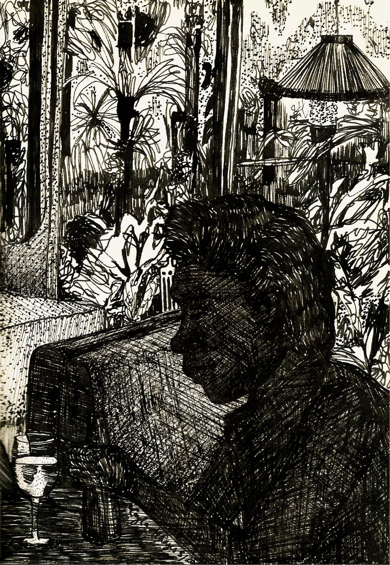 #artinthetimeofcorona #fineart #inkdrawing #contemporaryart #theportraitseries #laylaalrayes