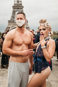 Défilé The All Sizes Catwalk esplanade du Trocadéro à Paris en septembre 2020