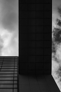Photo d&#x27;architecture abstraite en noir et blanc