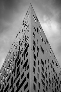 Photo d&#x27;architecture contemporaire en noir et blanc