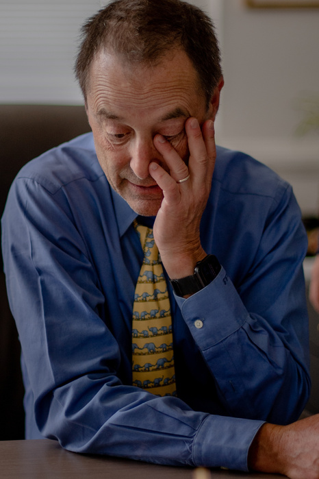 NEW YORK, NEW YORK- JUNE 15, 2021: Attorney Michael Barasch poses for a portrait in his office in Lower Manhattan. Barasch of Barasch & McGarry represented James Zadroga, an NYPD detective who developed pulmonary fibrosis as a result of his exposure to th