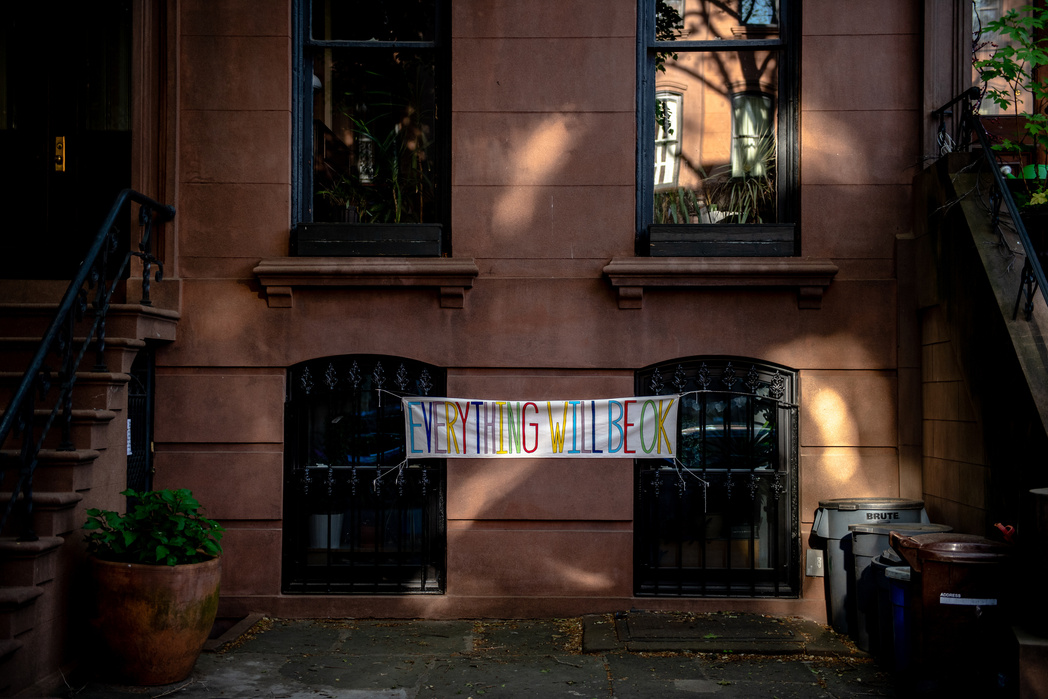 BROOKLYN, NEW YORK– MAY 15, 2020: Sunday morning in Clinton Hill, Brooklyn.