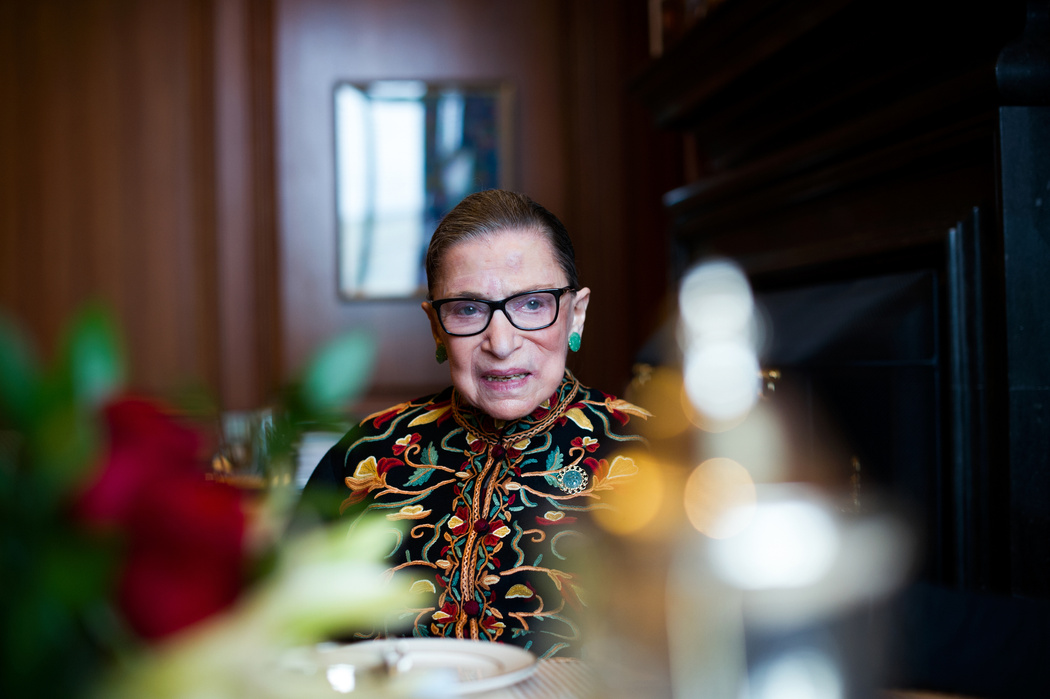 WASHINGTON, D.C.– OCTOBER 28, 2015: Justice Ruth Bader Ginsburg and author Gloria Steinem met in the Justice’s chambers at the U.S. Supreme Court on Capitol Hill on Wednesday.