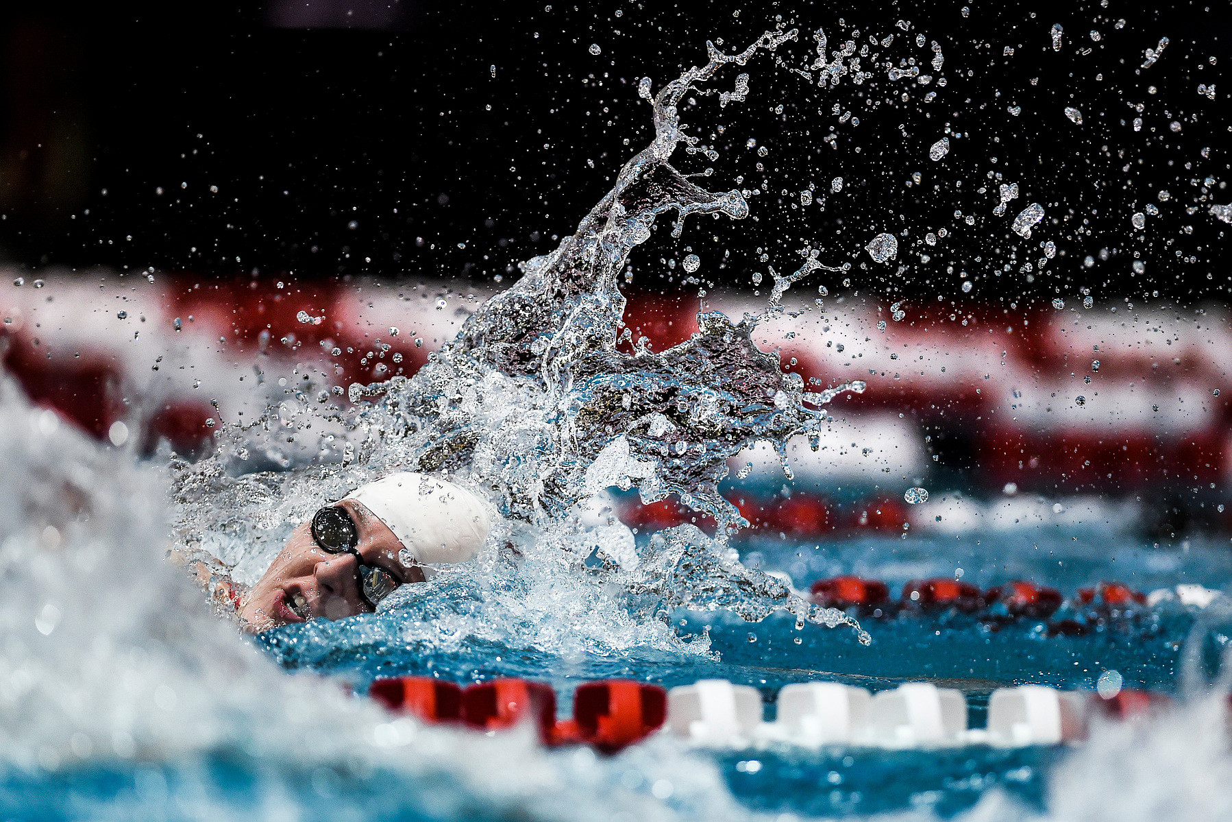 Cheyenne Mountain senior Rhyann Lowrey swims in the 400 yard freestyle relay at the 4A State Swimming and Diving Championships Saturday, February 14, 2015 at Veterans Memorial Aquatic Center in Thornton. Cheyenne Mountain finished the race in second with