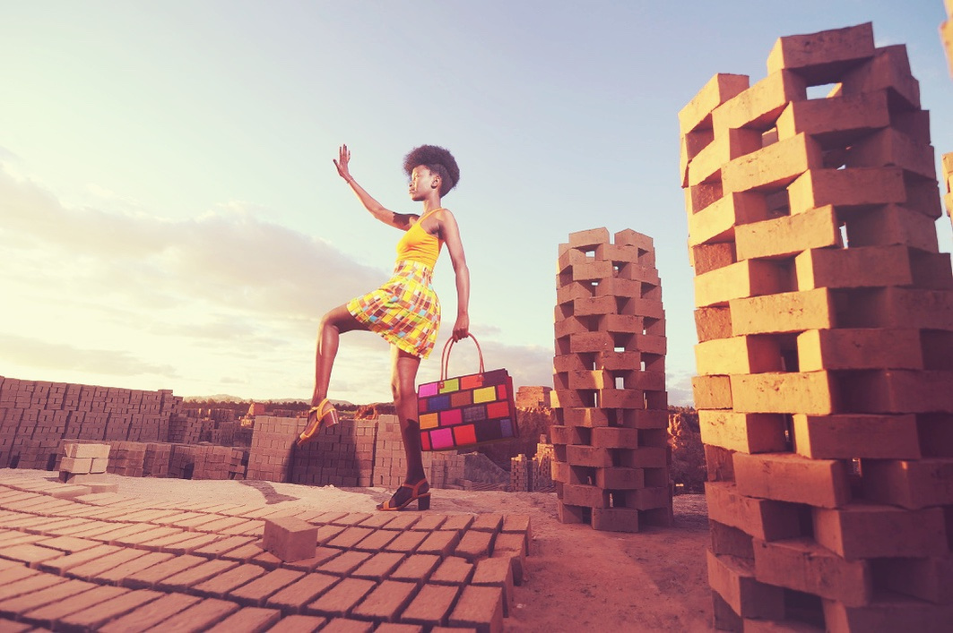 Madagascar Model top model Vivacia Soa during a fashion shoot for fashion film production in Antananarivo, Madagascar