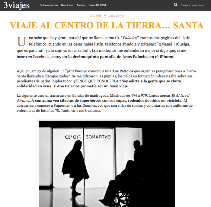 Ana Palacios Documentary Photographer. Tearsheet