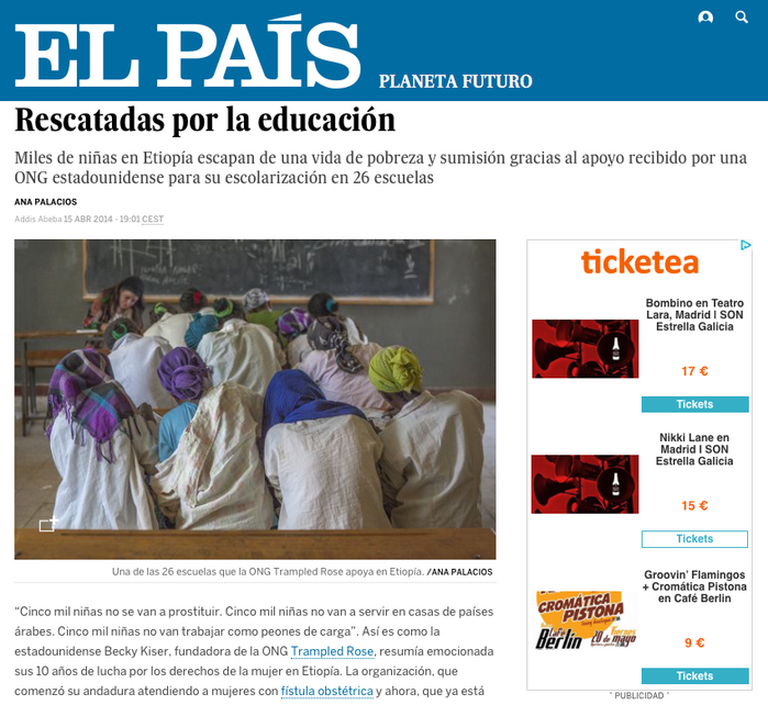 Ana Palacios Documentary Photographer. Tearsheet